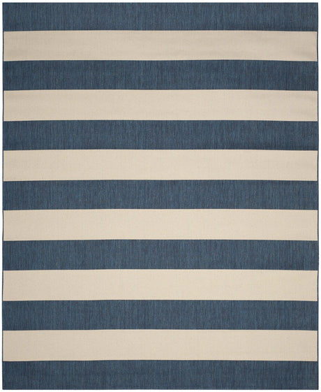 Safavieh Courtyard 8'-0" x 10'-0" Rug in Navy / Beige