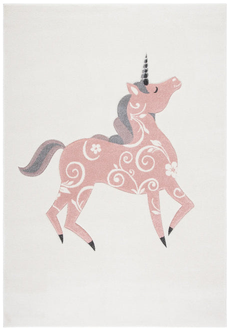Safavieh Carousel Kids 100 4'-0" x 6'-0" Rug in Ivory / Pink