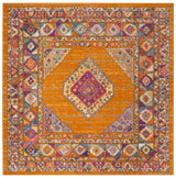 Safavieh Madison 6'-7" x 6'-7" Rug in Orange / Fuchsia