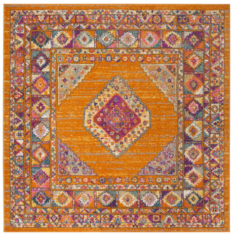 Safavieh Madison 6'-7" x 6'-7" Rug in Orange / Fuchsia