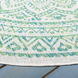 Safavieh Courtyard 6'-7" x 6'-7" Rug in Ivory / Green