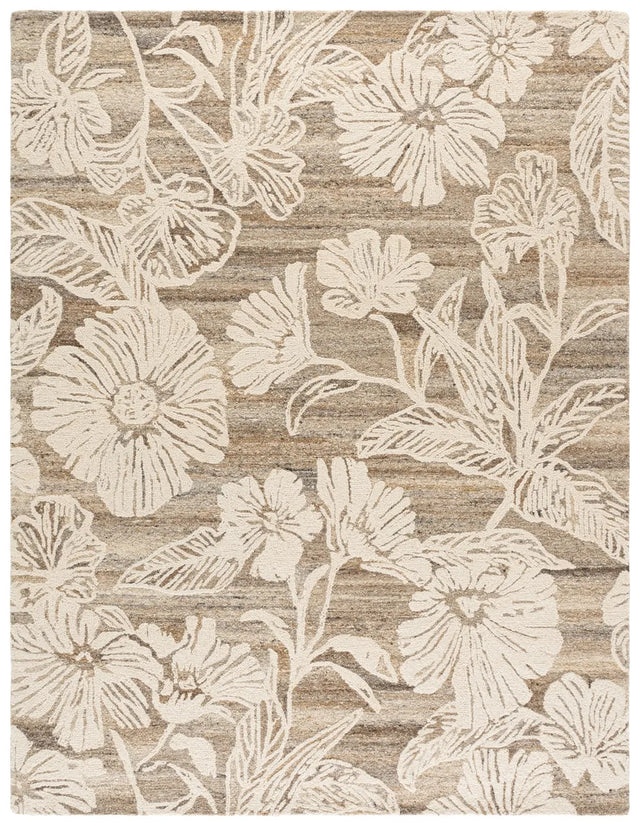 Safavieh Blossom 8'-0" x 10'-0" Rug in Taupe / Ivory