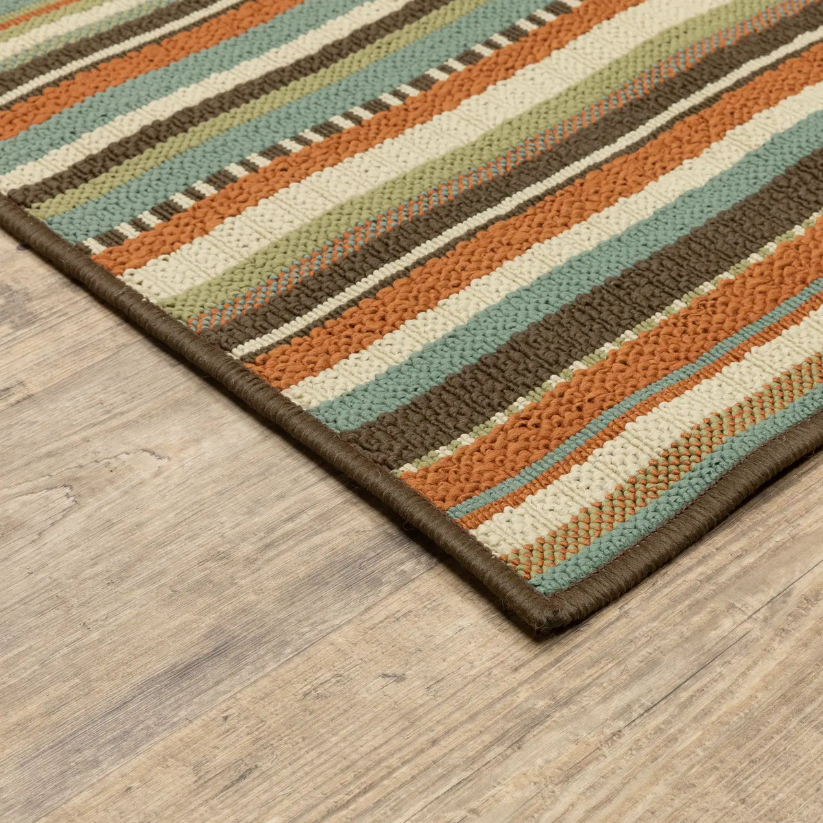 Oriental Weavers Sphinx Montego 6996C Green / Blue Rugs - corner detail