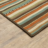 Oriental Weavers Sphinx Montego 6996C Green / Blue Rugs - corner detail