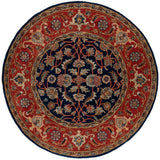 Safavieh Royalty 6'-6" x 6'-6" Rug in Navy / Rust