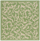 Safavieh Courtyard 6'-7" x 6'-7" Rug in Olive / Natural