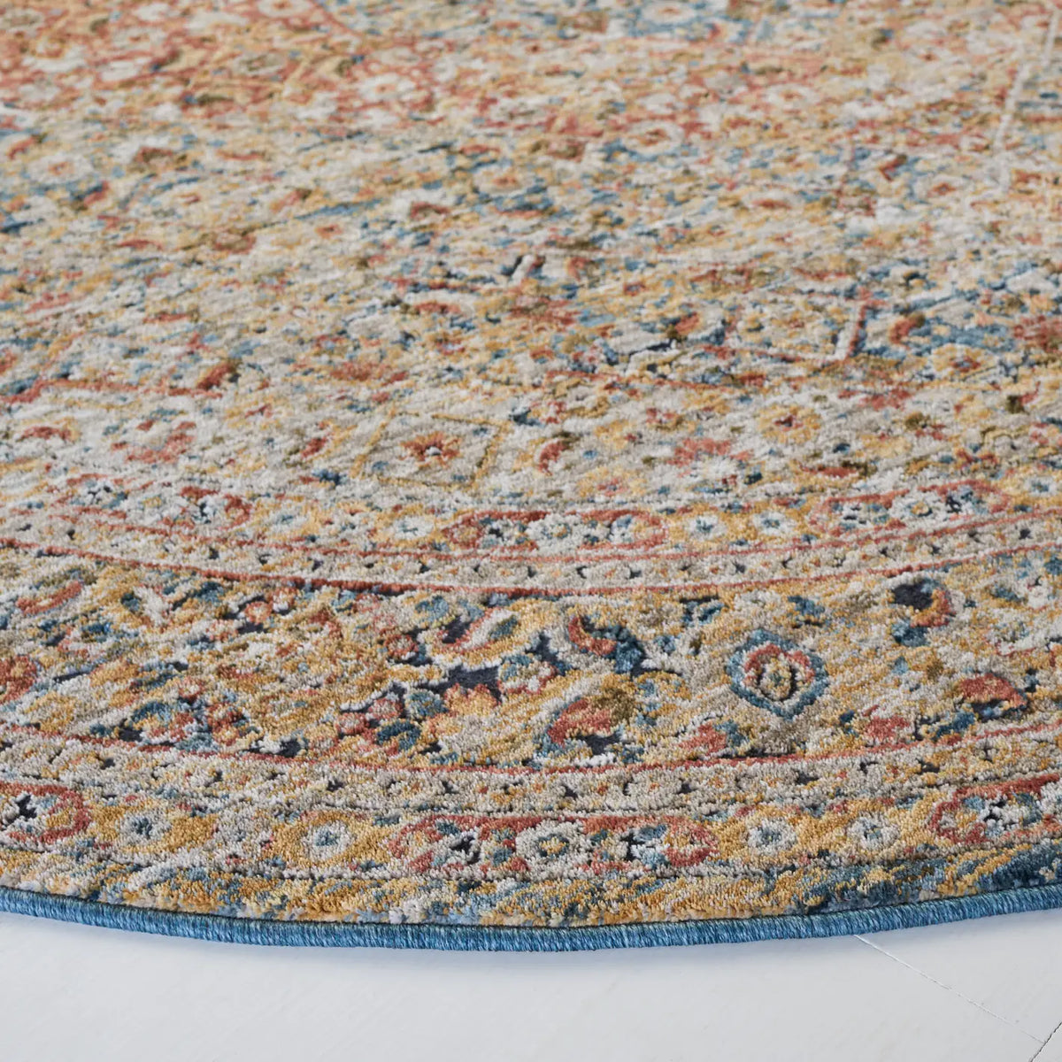 Safavieh Silverado 6'-4" x 6'-4" Rug in Blue / Rust