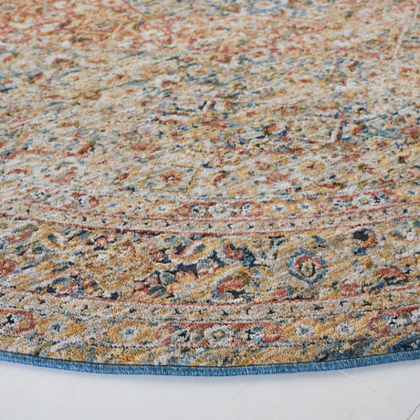 Safavieh Silverado 6'-4" x 6'-4" Rug in Blue / Rust