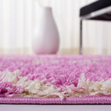 Safavieh Sgd-Dallas Shag 4'-0" x 6'-0" Rug in Pink / Ivory