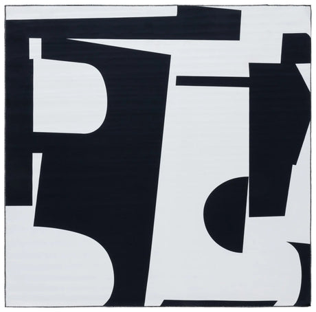 Safavieh Malibu 6'-0" x 6'-0" Rug in Black / Ivory