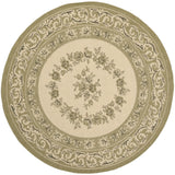 Safavieh Courtyard 5'-3" x 5'-3" Rug in Cream / Green