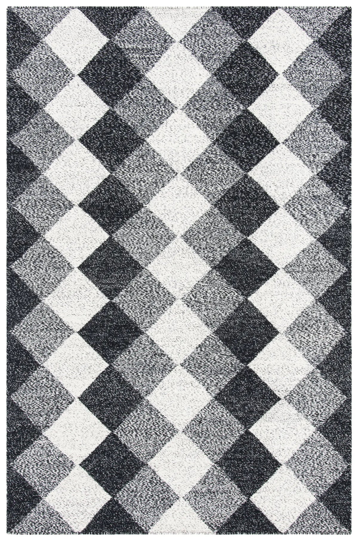 Safavieh Kilim 4'-0" x 6'-0" Rug in Black / Ivory