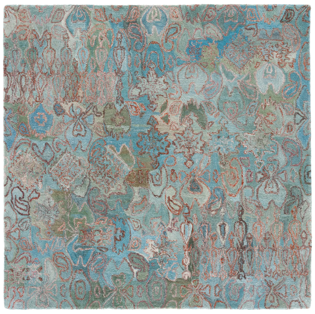 Safavieh Anatolia 6'-0" x 6'-0" Rug in Teal / Green