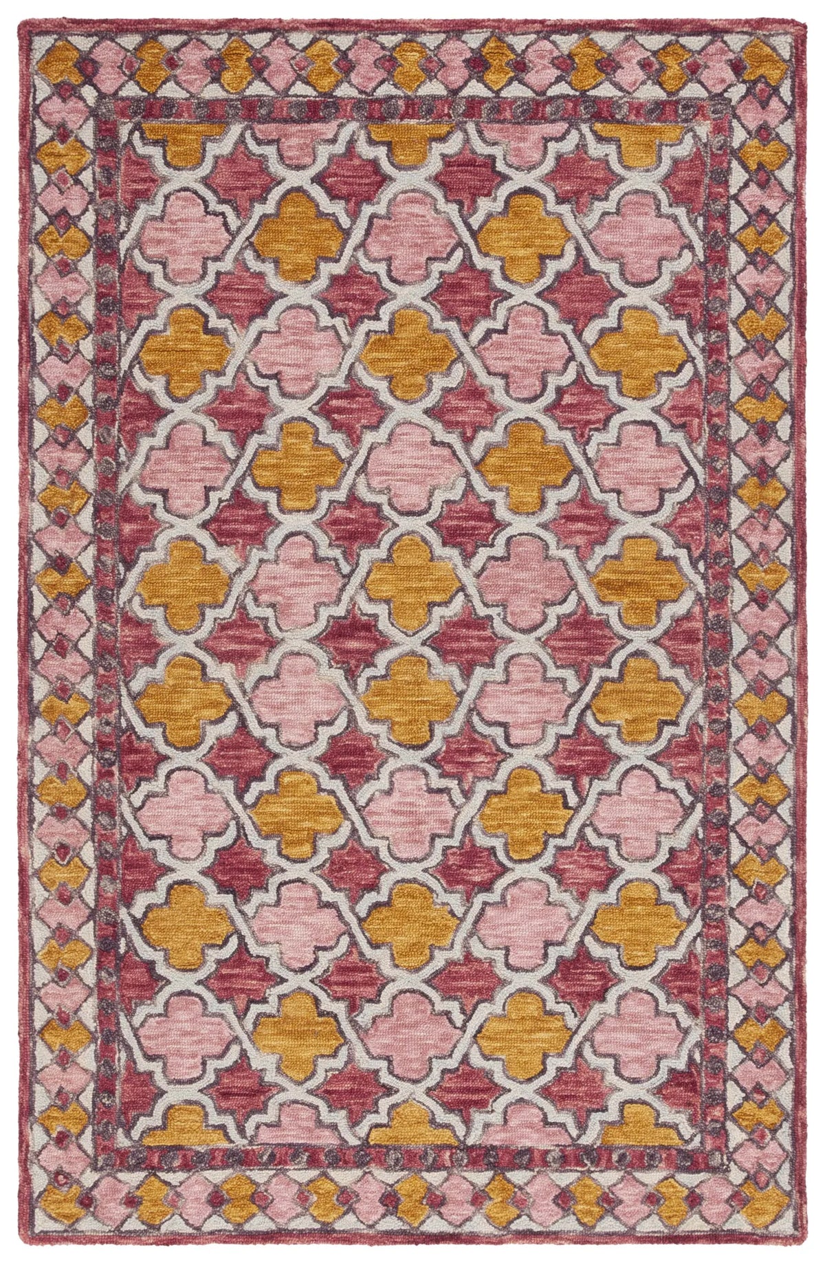 Safavieh Aspen 4'-0" x 6'-0" Rug in Pink / Yellow