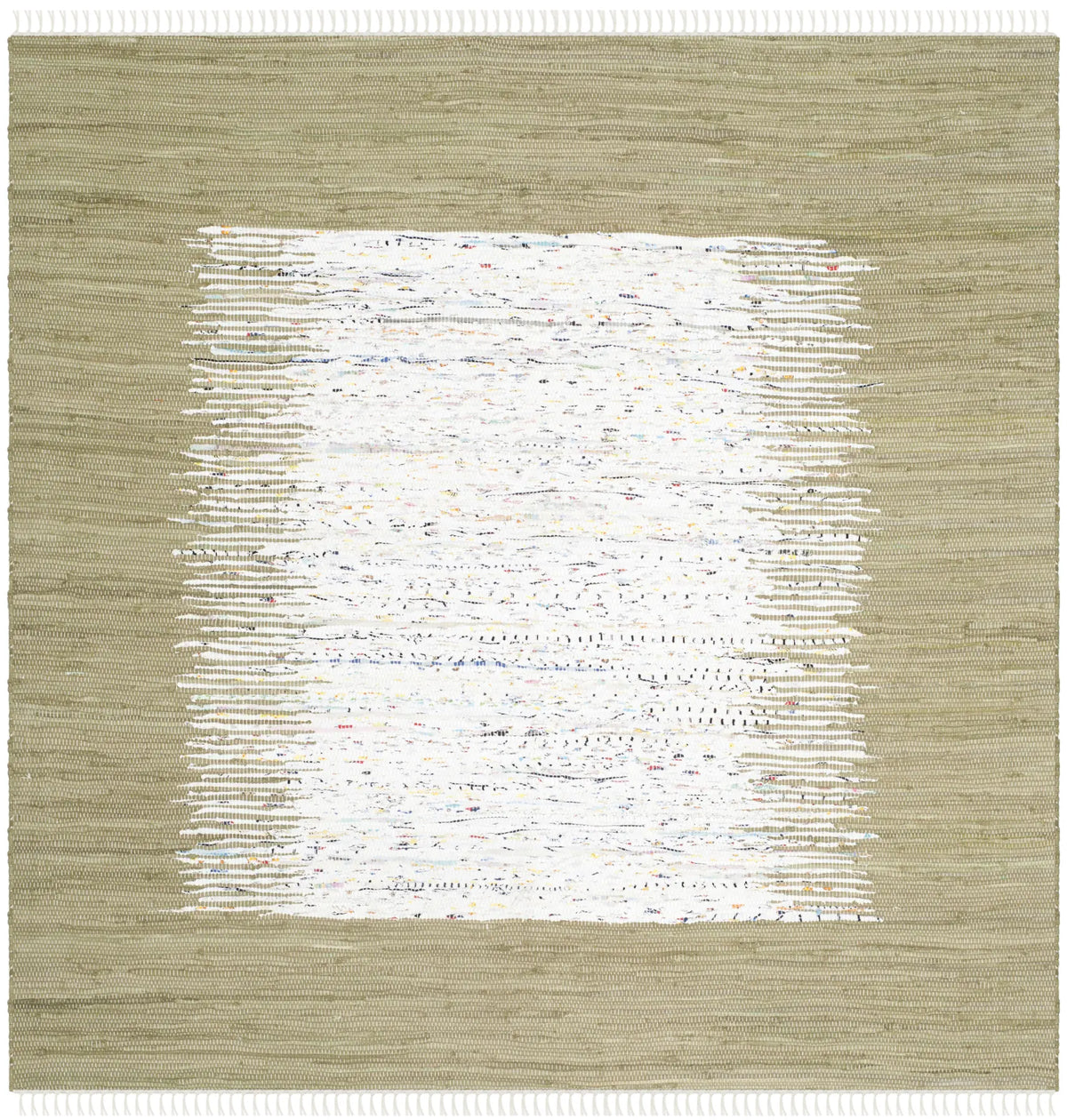 Safavieh Montauk 6'-0" x 6'-0" Rug in Ivory / Olive