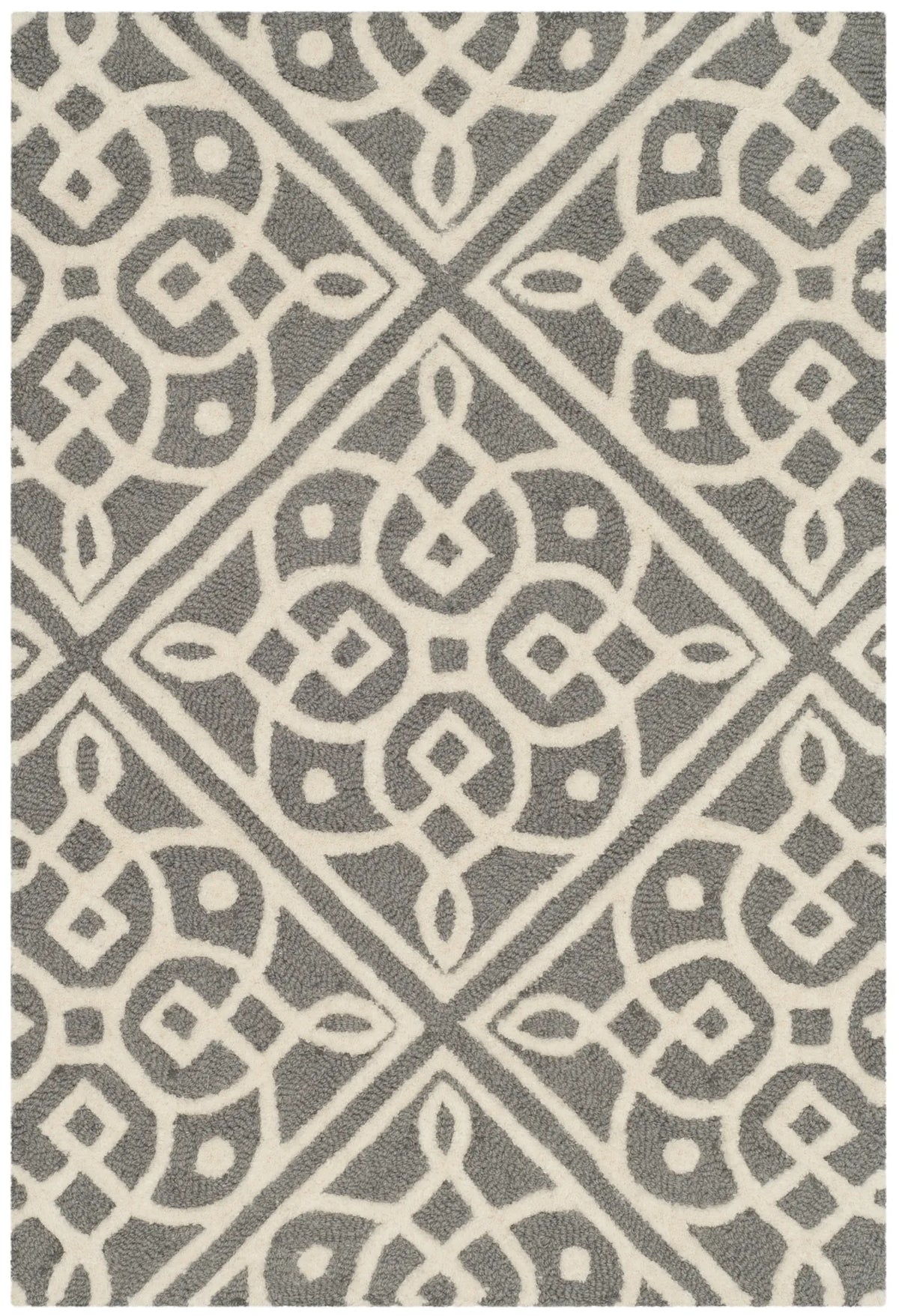 Safavieh Cambridge 2'-0" x 3'-0" Rug in Dark Grey / Ivory