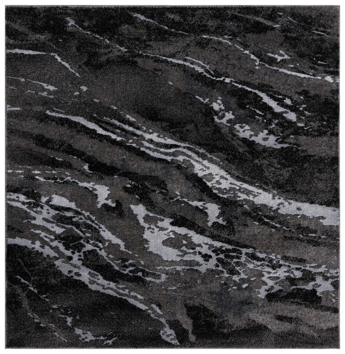 Safavieh Pacific 6'-7" x 6'-7" Rug in Grey / Black