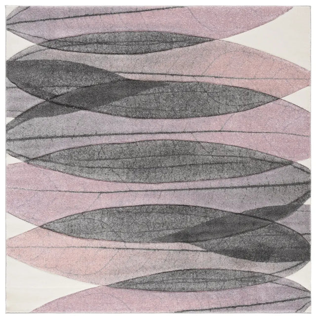 Safavieh Hollywood 6'-7" x 6'-7" Rug in Ivory / Purple