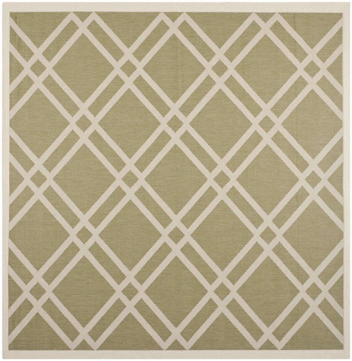Safavieh Courtyard 7'-10" x 7'-10" Rug in Green / Beige
