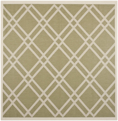 Safavieh Courtyard 7'-10" x 7'-10" Rug in Green / Beige