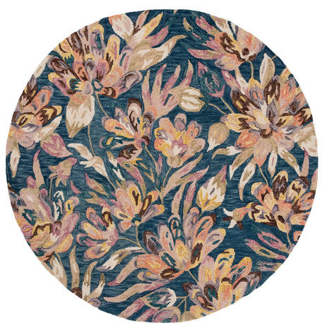 Safavieh Blossom 6'-0" x 6'-0" Rug in Blue / Plum