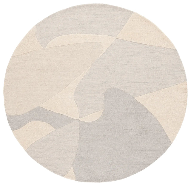 Safavieh Ebony 6'-0" x 6'-0" Rug in Light Grey / Ivory