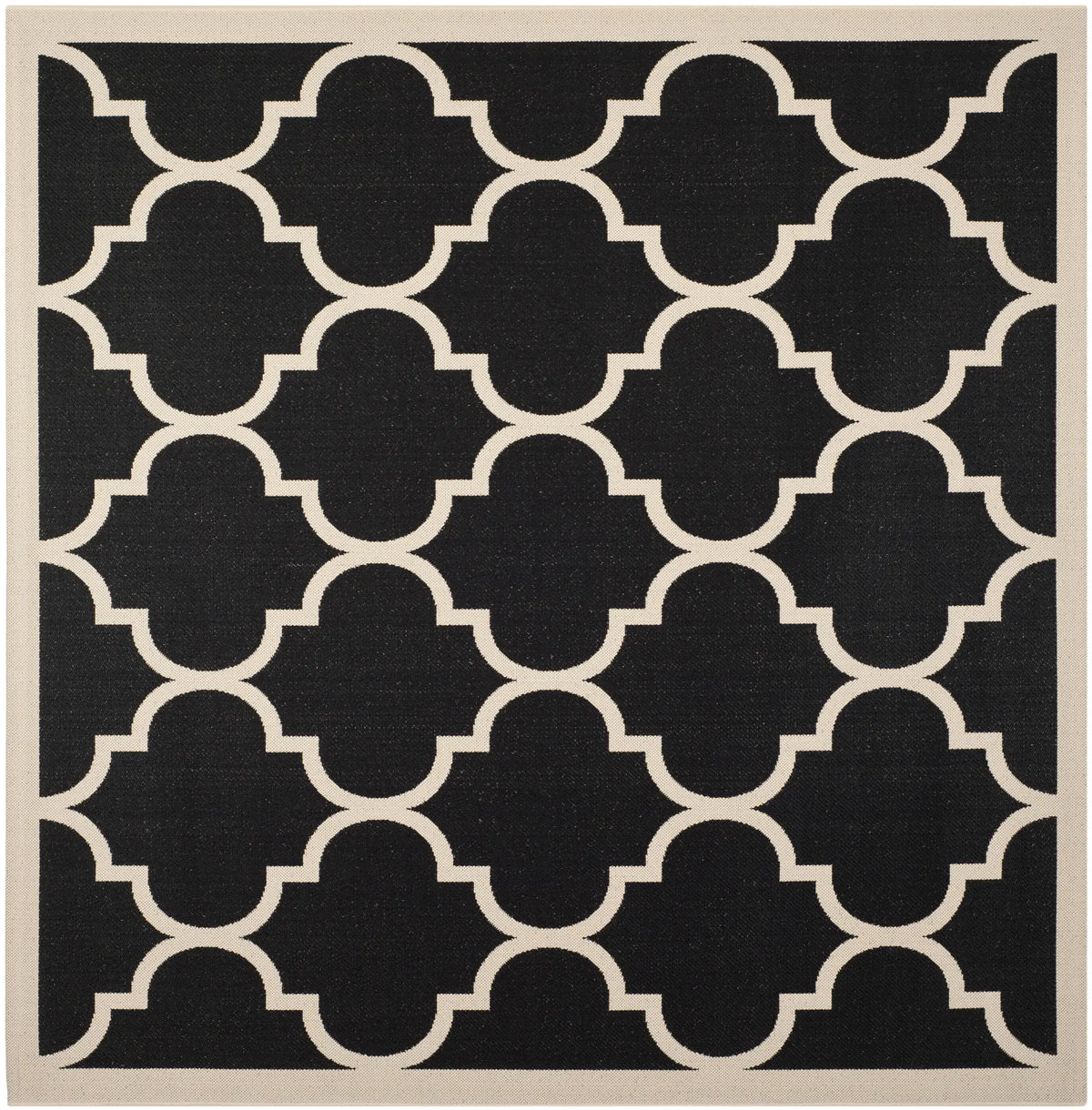 Safavieh Courtyard 6'-7" x 6'-7" Rug in Black / Beige