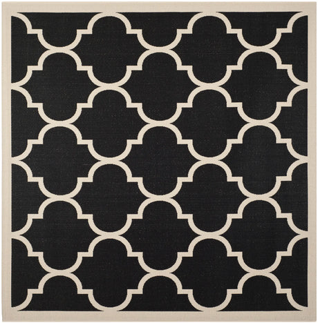 Safavieh Courtyard 6'-7" x 6'-7" Rug in Black / Beige