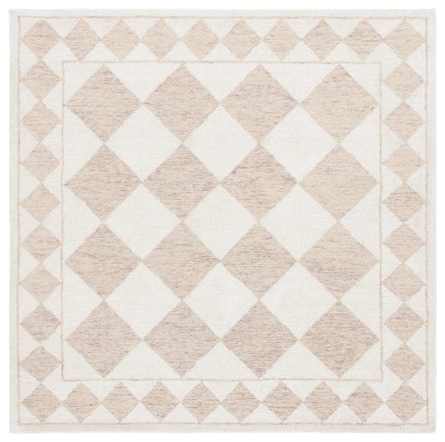 Safavieh Ebony 6'-0" x 6'-0" Rug in Light Brown / Ivory