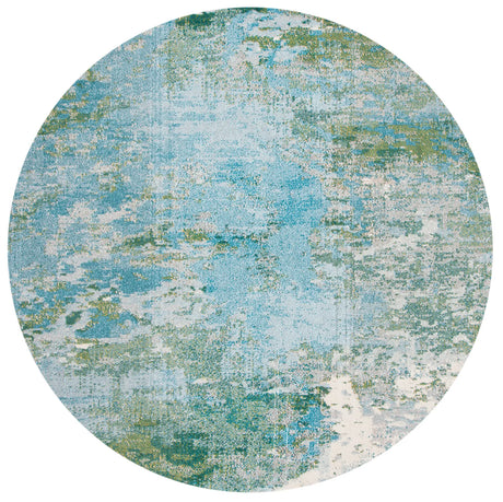 Safavieh Madison 5'-0" x 5'-0" Rug in Light Blue / Green