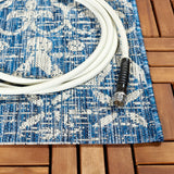 Safavieh Courtyard 6'-7" x 9'-6" Rug in Navy / Grey