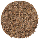 Safavieh Leather Shag 4'-0" x 4'-0" Rug in Brown