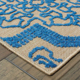 Oriental Weavers Sphinx Cayman 2541M Sand / Blue Rugs - corner detail