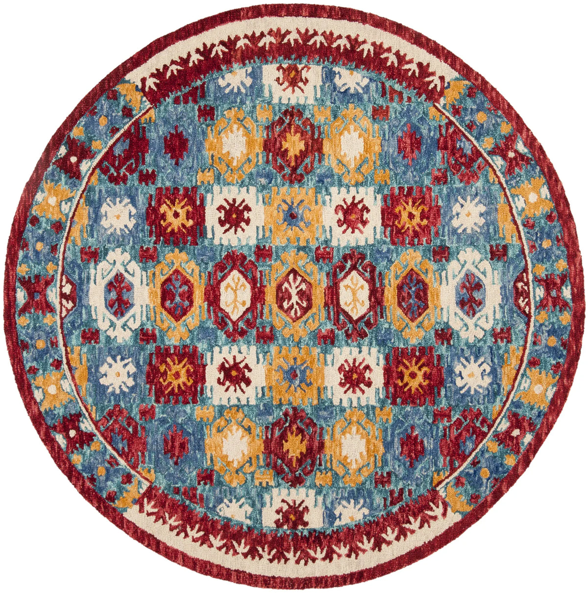Safavieh Aspen 7'-0" x 7'-0" Rug in Blue / Red