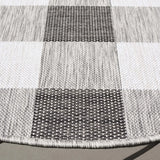 Safavieh Courtyard 6'-7" x 6'-7" Rug in Grey / Dark Grey