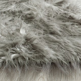 Safavieh Faux Sheep Skin 4'-0" x 6'-0" Rug in Dark Grey