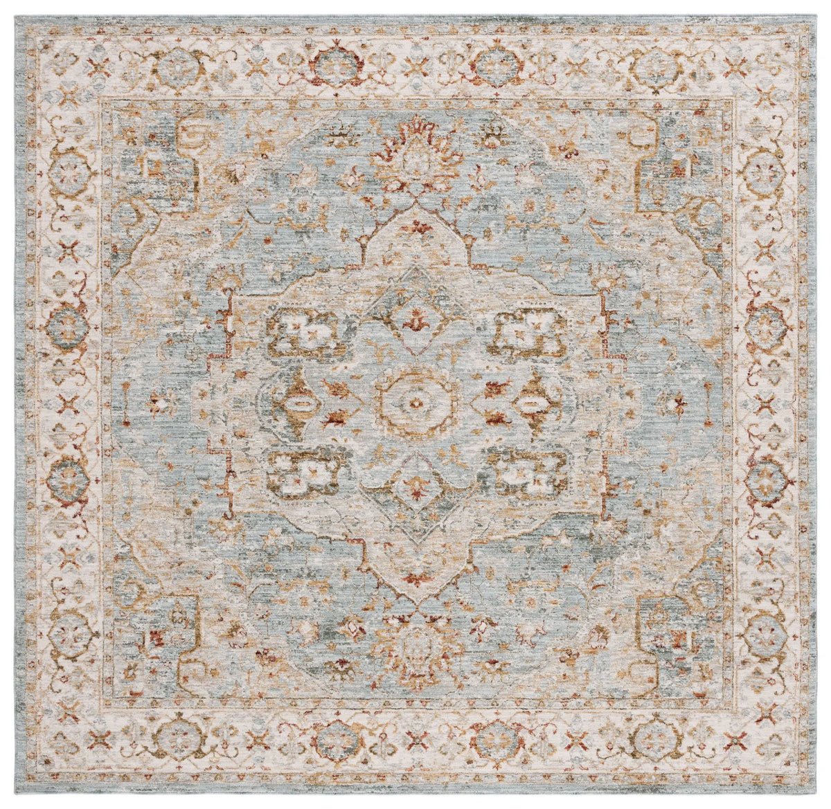 Safavieh Hamilton 6'-7" x 6'-7" Rug in Blue / Grey
