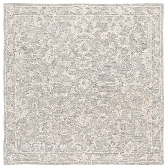 Safavieh Abstract 6'-0" x 6'-0" Rug in Light Grey / Ivory