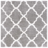 Safavieh Tahoe Shag 6'-7" x 6'-7" Rug in Grey / White