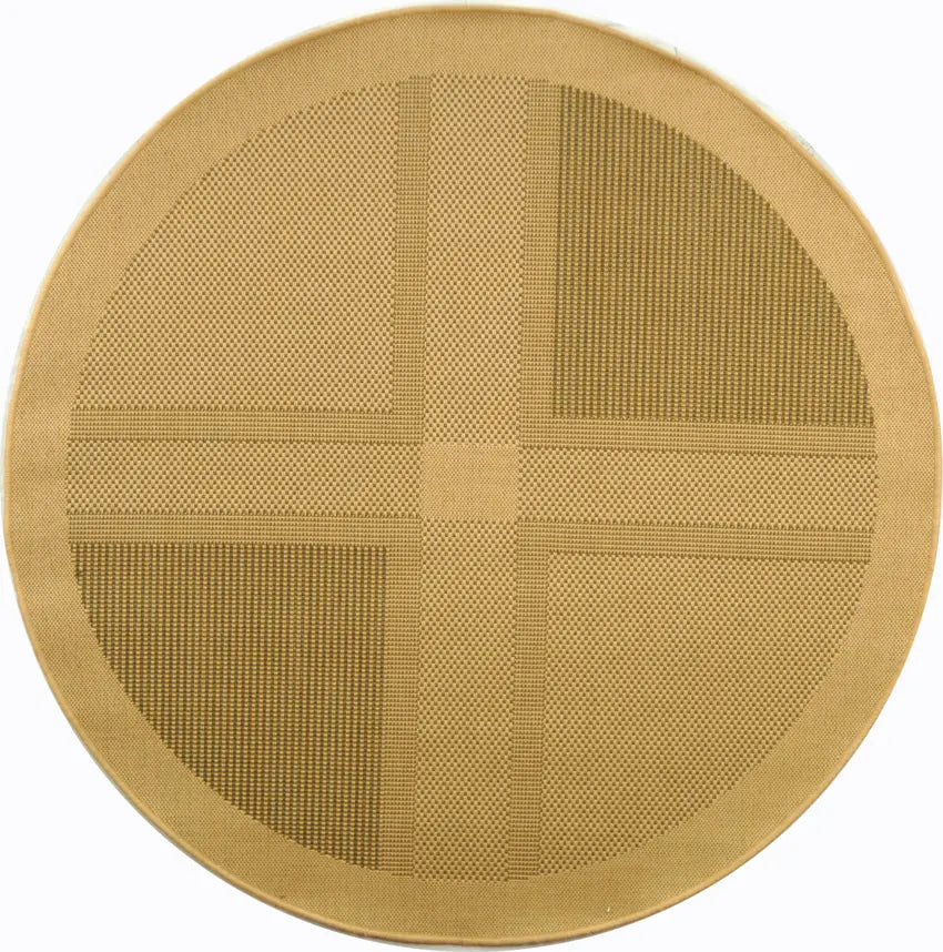 Safavieh Courtyard 5'-3" x 5'-3" Rug in Natural / Olive