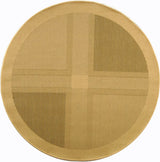 Safavieh Courtyard 5'-3" x 5'-3" Rug in Natural / Olive