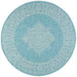 Safavieh Courtyard 6'-7" x 6'-7" Rug in Aqua / Grey