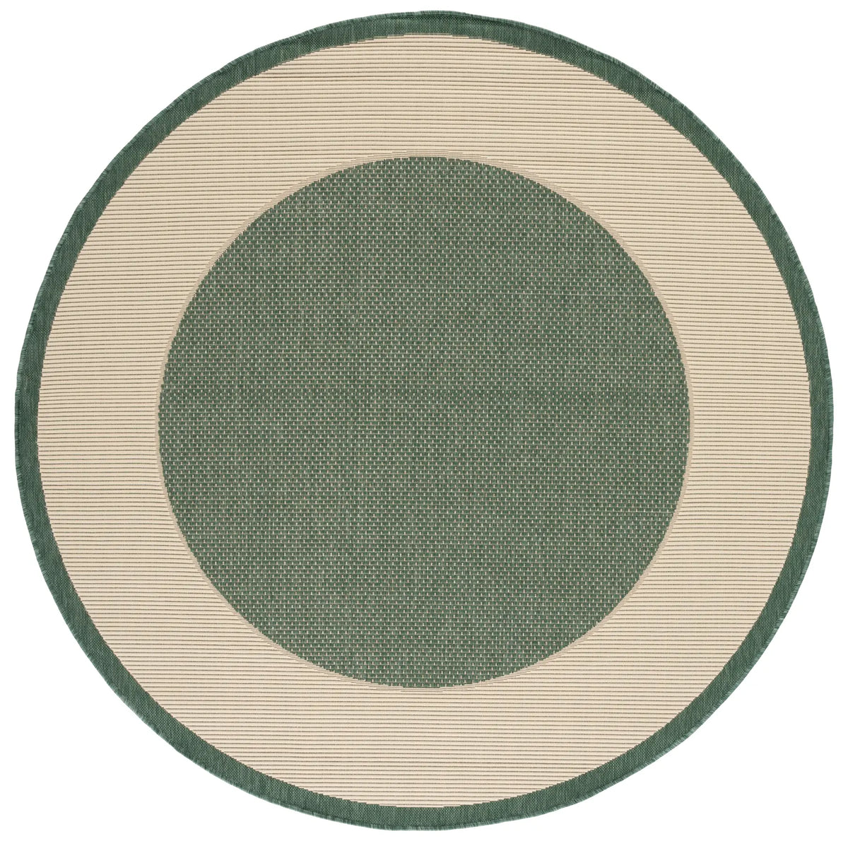 Safavieh Courtyard 5'-3" x 5'-3" Rug in Dark Green / Beige