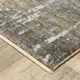 Oriental Weavers Sphinx Hayden Hay06 Grey/ Rust Rug - corner detail
