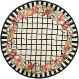 Safavieh Chelsea 5'-6" x 5'-6" Rug in Ivory / Black