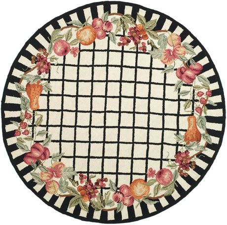 Safavieh Chelsea 5'-6" x 5'-6" Rug in Ivory / Black