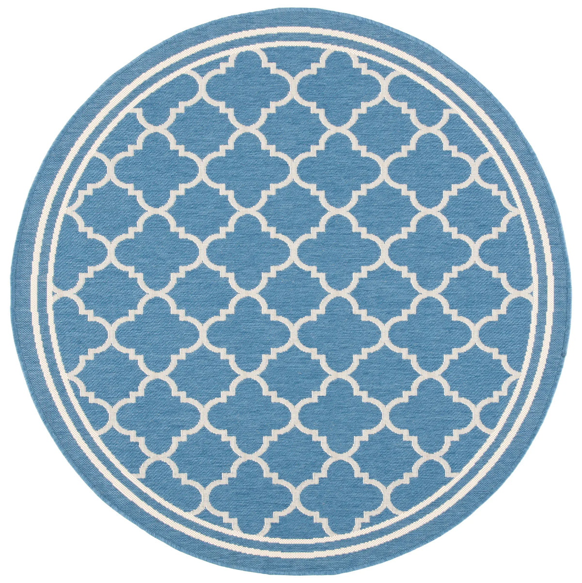 Safavieh Courtyard 5'-3" x 5'-3" Rug in Blue / Beige