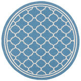 Safavieh Courtyard 5'-3" x 5'-3" Rug in Blue / Beige
