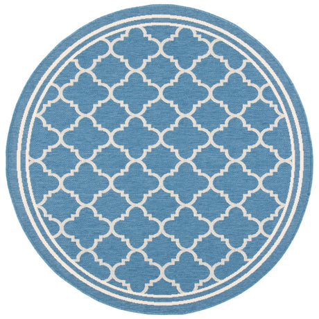 Safavieh Courtyard 5'-3" x 5'-3" Rug in Blue / Beige