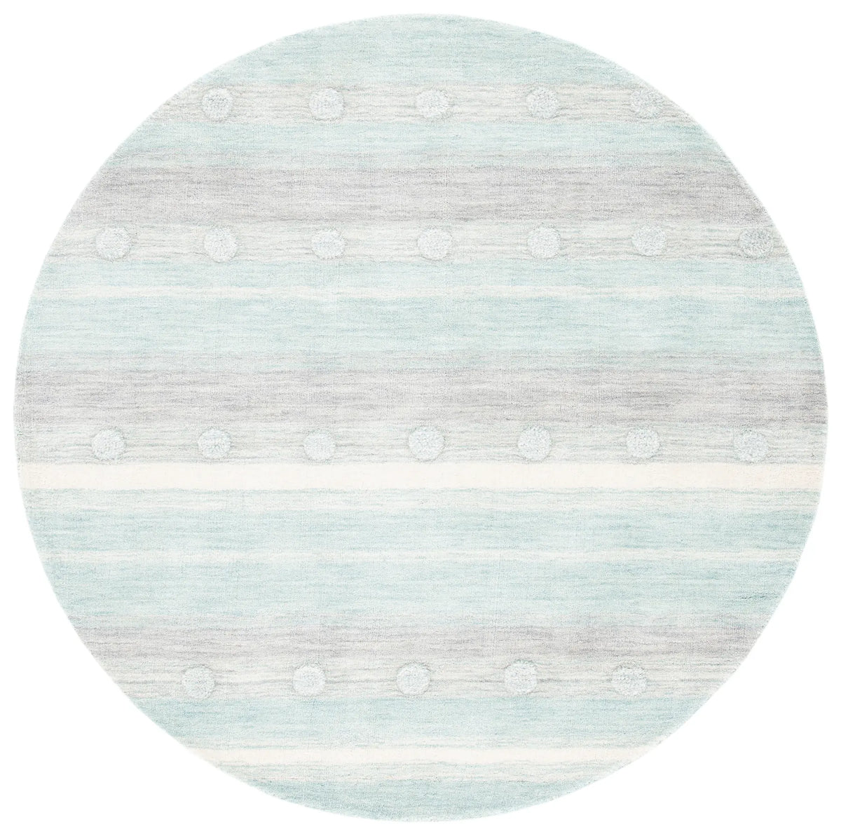 Safavieh Safavieh Kids 5'-0" x 5'-0" Rug in Aqua / Ivory